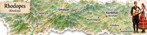 Map of the Rhodopes folklore region