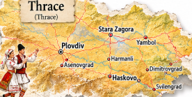 Map of the Thrace folklore region